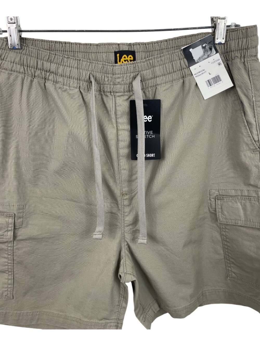 Lee Active Stretch Cargo Shorts Mushroom Color Regular Fit Mens Size Large - Picture 3 of 12